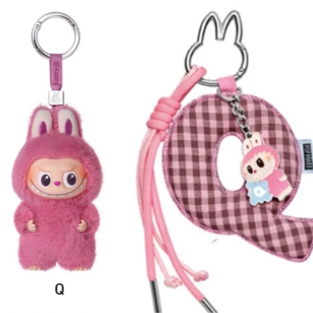 NIB Pop Mart Labubu Pin For Love Q Vinyl Plush & Letter Pendant Keychain - Picture 1 of 12